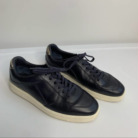 Vince navy leather sneakers‎ size 9 - Picture 1 of 8